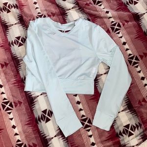 Cropped!! Plus open back with long sleeve!!